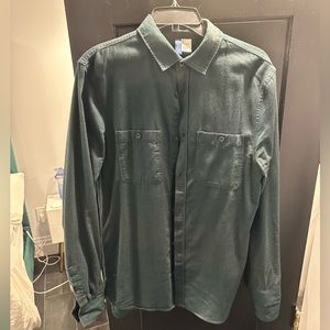 H&M hunter Green casual button down size small